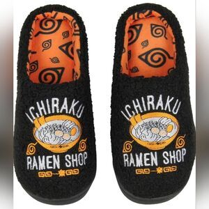 Naruto Shippuden slippers Anime Men's Ichiraku Ramen Shop fleece Embroidered